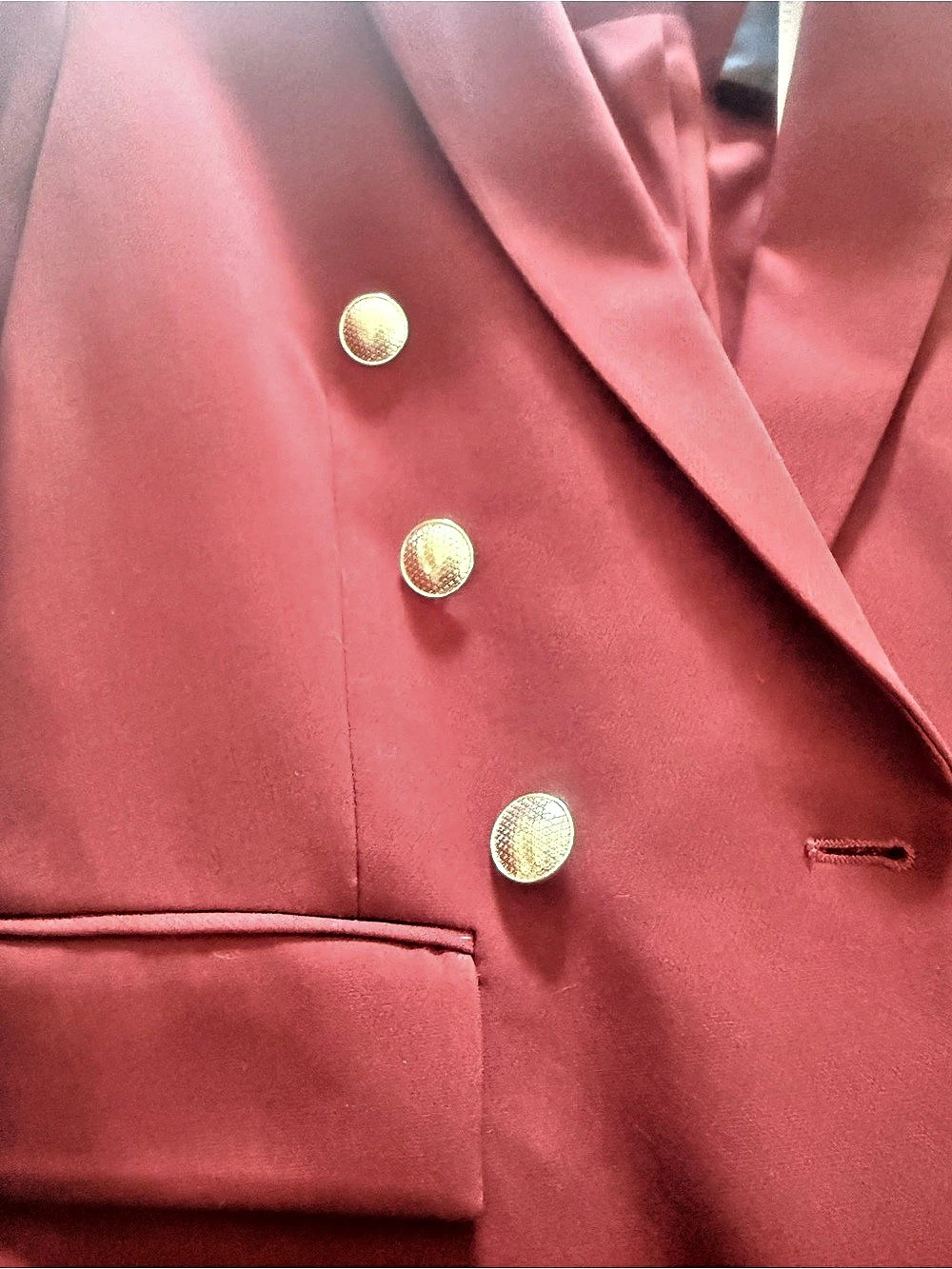 Elie Tahari Double-Breasted Blazer in Burgundy Size 6 NWT - Picture 5 of 15